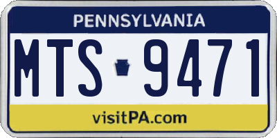 PA license plate MTS9471