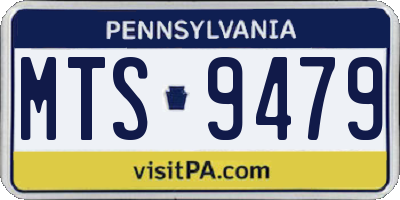 PA license plate MTS9479