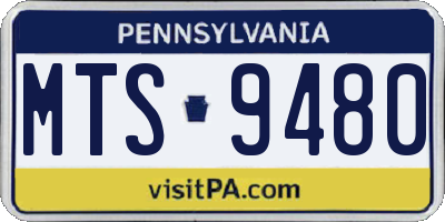 PA license plate MTS9480