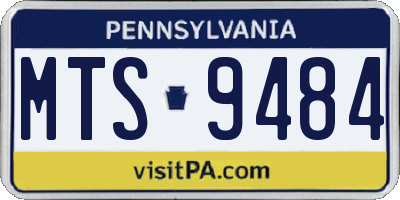 PA license plate MTS9484