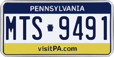 PA license plate MTS9491