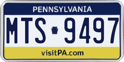PA license plate MTS9497
