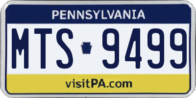 PA license plate MTS9499
