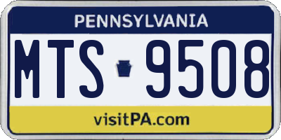 PA license plate MTS9508