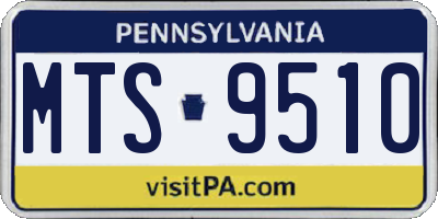 PA license plate MTS9510