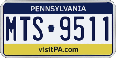 PA license plate MTS9511