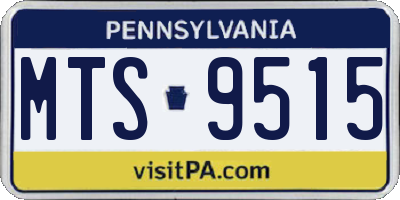 PA license plate MTS9515