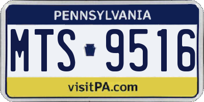 PA license plate MTS9516