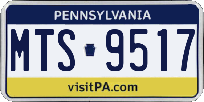 PA license plate MTS9517
