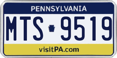 PA license plate MTS9519