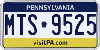 PA license plate MTS9525