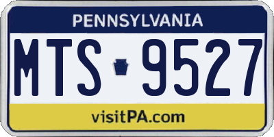 PA license plate MTS9527