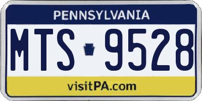 PA license plate MTS9528