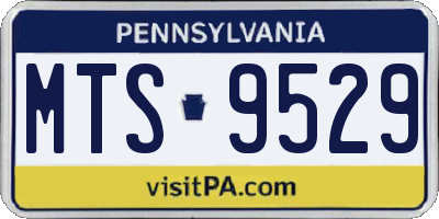 PA license plate MTS9529