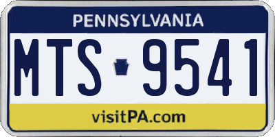 PA license plate MTS9541