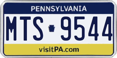 PA license plate MTS9544