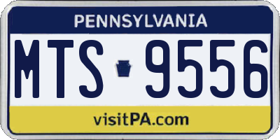 PA license plate MTS9556