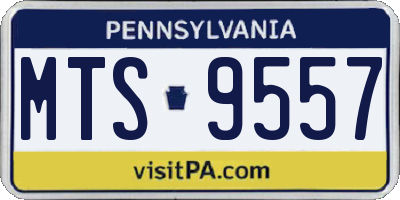 PA license plate MTS9557
