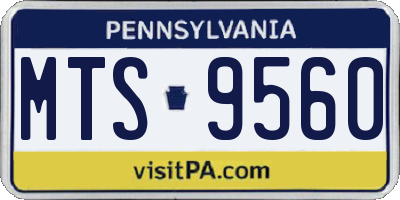 PA license plate MTS9560