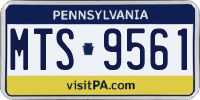 PA license plate MTS9561