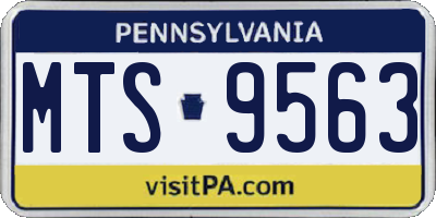 PA license plate MTS9563