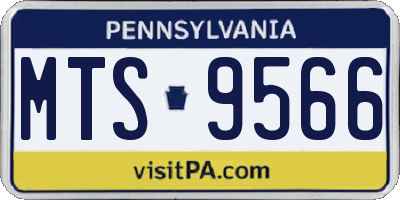 PA license plate MTS9566