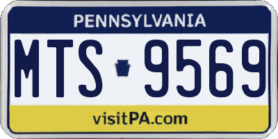 PA license plate MTS9569