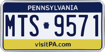 PA license plate MTS9571