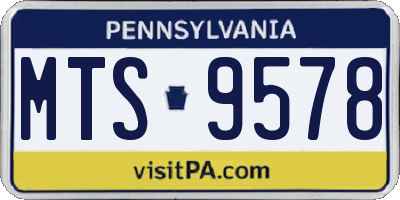 PA license plate MTS9578