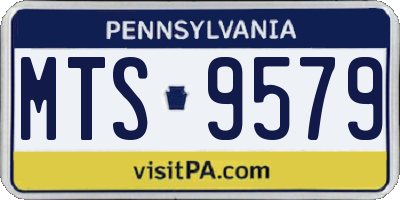 PA license plate MTS9579