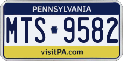 PA license plate MTS9582