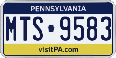 PA license plate MTS9583