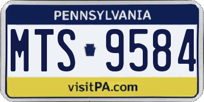 PA license plate MTS9584
