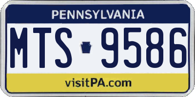 PA license plate MTS9586