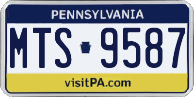 PA license plate MTS9587