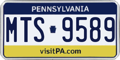 PA license plate MTS9589