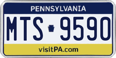 PA license plate MTS9590