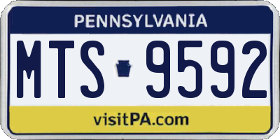 PA license plate MTS9592