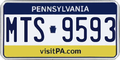 PA license plate MTS9593
