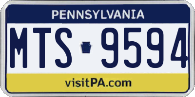 PA license plate MTS9594
