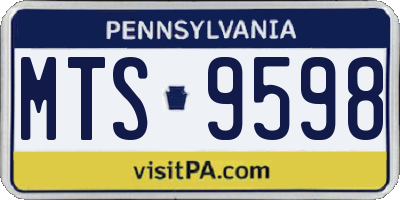 PA license plate MTS9598