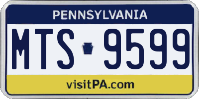 PA license plate MTS9599