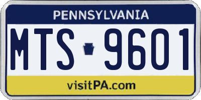 PA license plate MTS9601