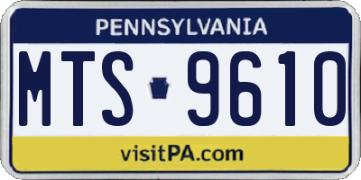 PA license plate MTS9610
