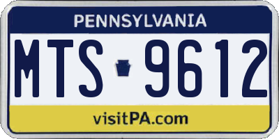 PA license plate MTS9612