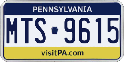 PA license plate MTS9615