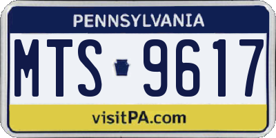 PA license plate MTS9617