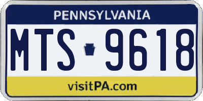 PA license plate MTS9618