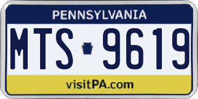 PA license plate MTS9619
