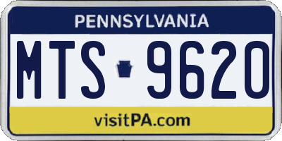 PA license plate MTS9620